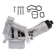 Aluminum Engine Oil Cooler Filter Housing w/Gasket 11428596283 Replacement for B