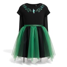 Girls' Wicked Elphaba Thropp Tulle Character Dress with Cape - Black - M