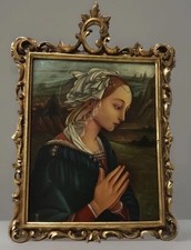 🌈 Vecchio dipinto olio su rame capolavoro con monogramma TS