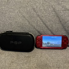 Sony PSP-3000 Radiant Red Console Tested Working W/Case
