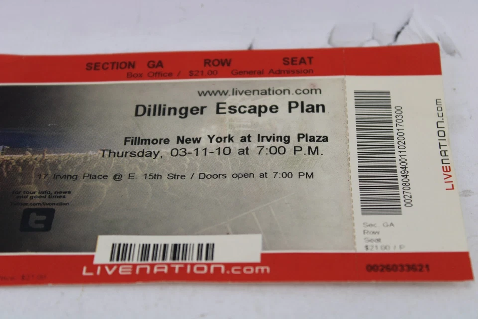 Lote de 43 Ticket Stubs Punk, Metal, Rock+ AFI, Alkaline Trio, Slayer++ - Imagem 4 de 4