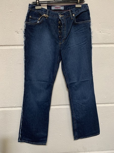 Mavi Damen Jeans Schlagjeans 591 Mid Rise, Bell Bottom Blau W29 L32-image