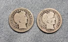 Lot of 2: Barber Head Silver Dimes 1911-S & 1912-P / Nice Original Coins