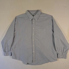 Wear Guard Button Down Shirt Mens 3XL Long Sleeve Cotton Blend Blue White Stripe