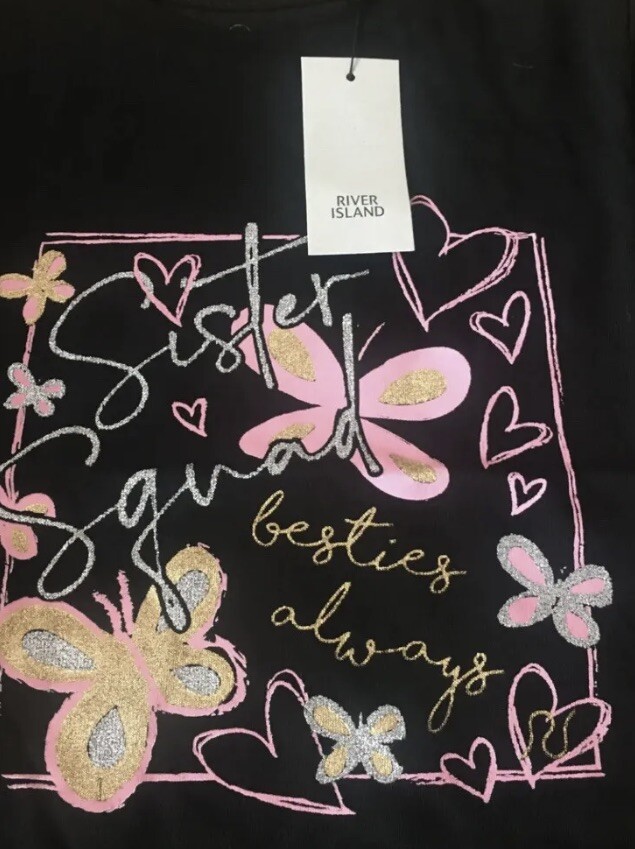 River Island Sister Top 4-5 Perfect New Big Sister T Shirt Rrp £10 image 2