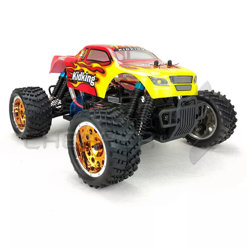 Carrinho de Controle Remoto Off Road 4WD RC Brushed Truck Elétrico 