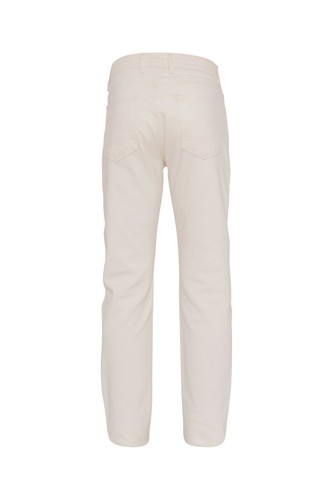 690$ ISAIA NAPOLI Ivory 5 Pockets Denim Jeans Trousers Pant Cotton 32 US / 48 EU - Picture 2 of 4