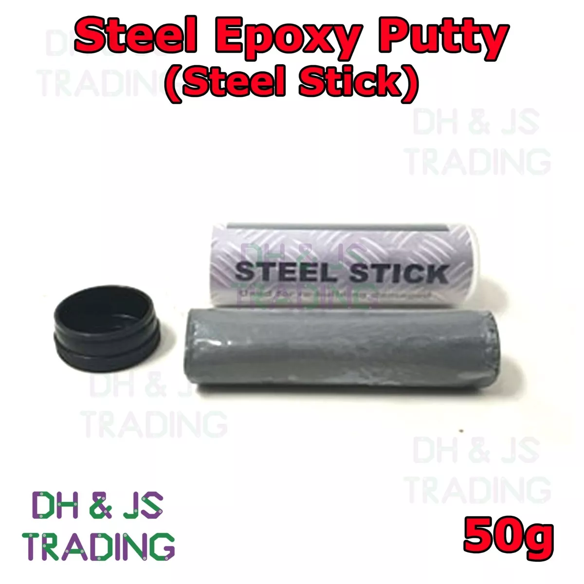 Steel Epoxy Putty Stick - Steel Stick Metal Repair Industrial Hard Strength  50g