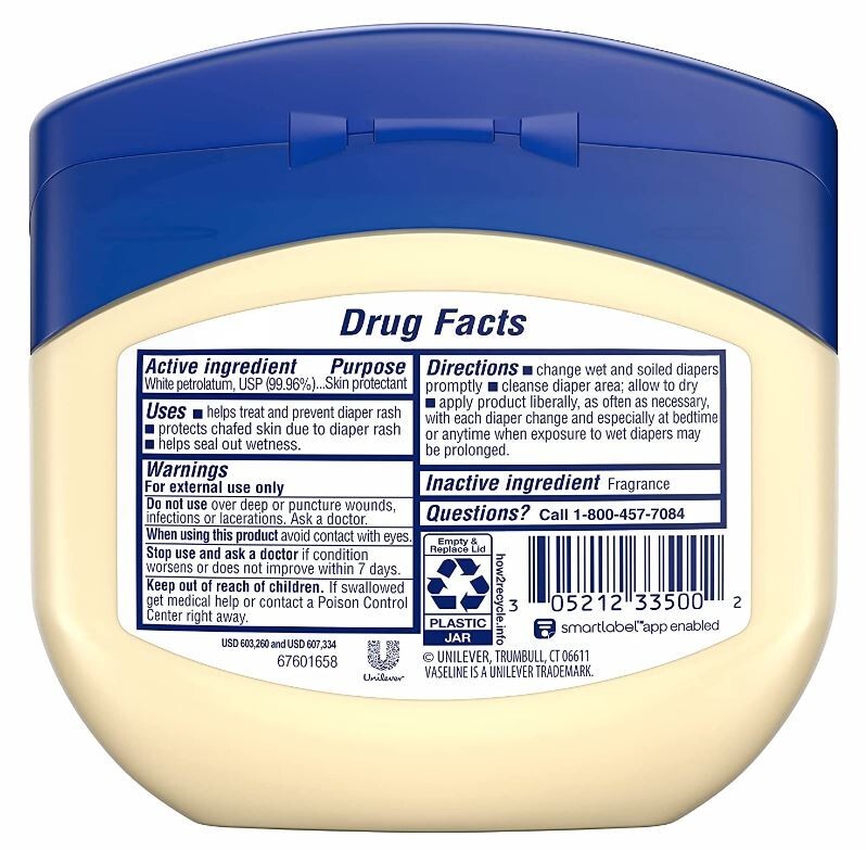 Vaseline Petroleum Jelly Baby Skincare Protective & Pure 13 oz -4pk