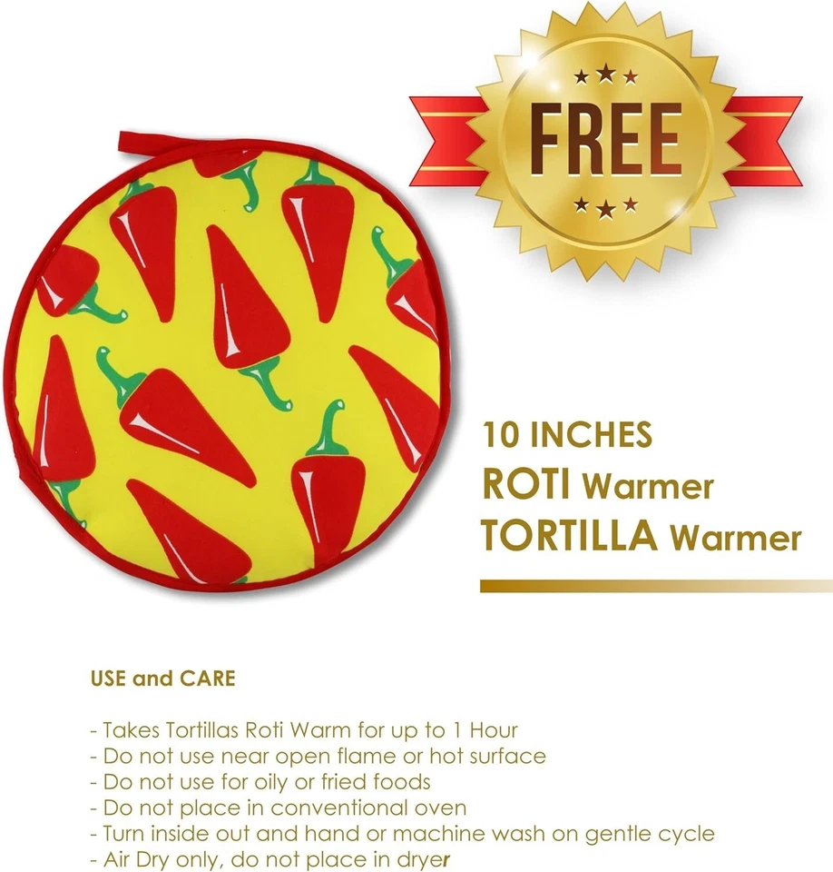 StarBlue 10" Roti Maker + FREE Warmer | Non-Stick Chapati Press | 1200W UK Plug - Image 3 of 4