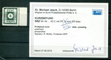 SBZ 43C PLFV ABART ** MNH POSTFRISCH BPP (A8518