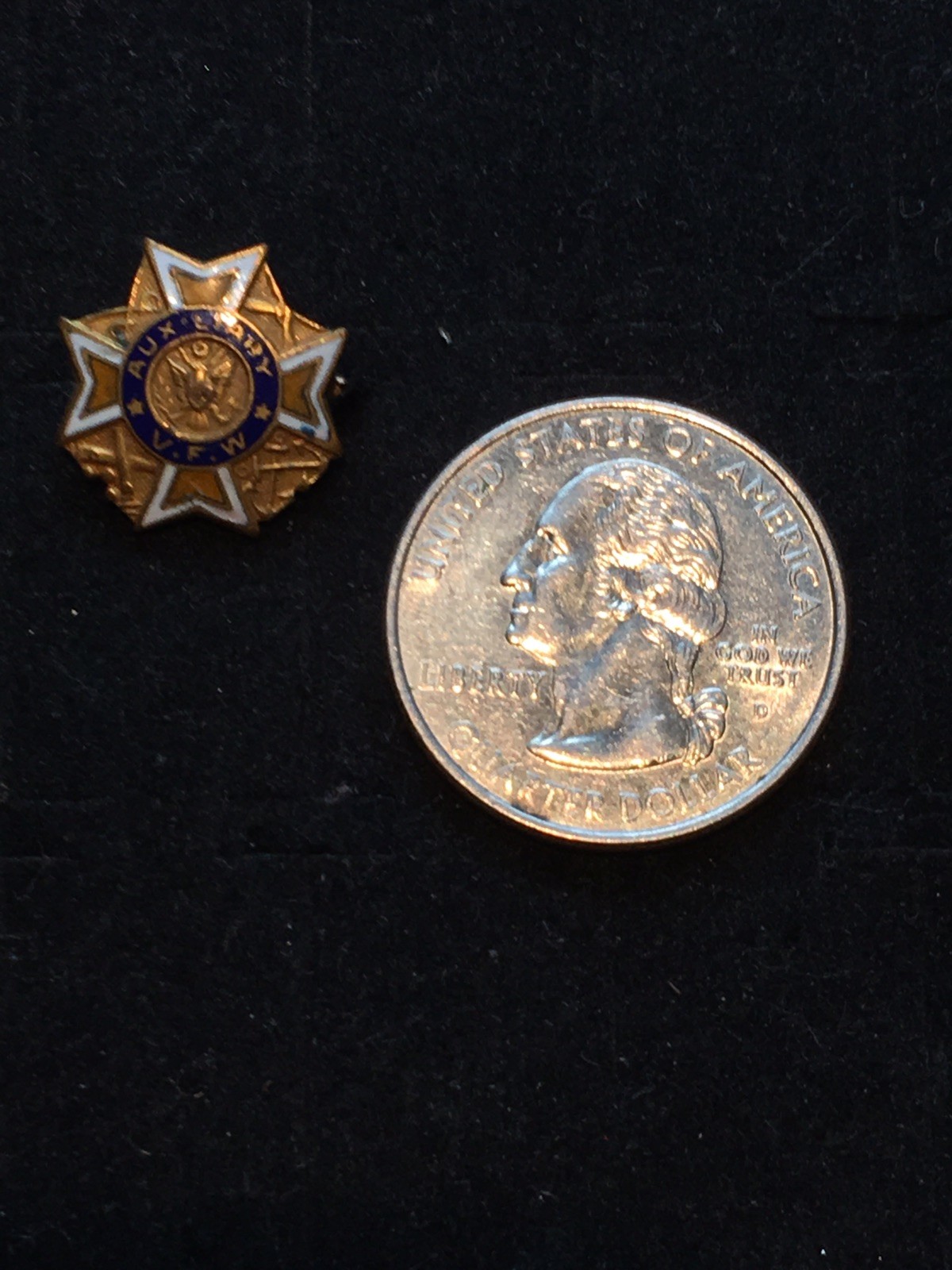 VFW Ladies Auxiliary Membership Pin Veterans Of Foreign Wars Cooties 