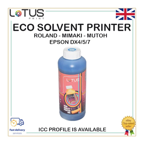 CYAN Eco Solvent Ink For Roland,Mimaki,Mutoh,Epson DX4/5/7 