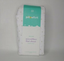 Pillowfort Microfiber Full Flat Sheet 81" x 96" Micro Dot Pattern New