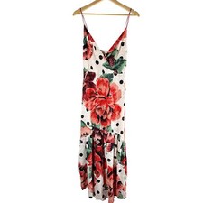Farm Rio Anthropologie Riviera Florals Eyelet Maxi Dress Size US 6