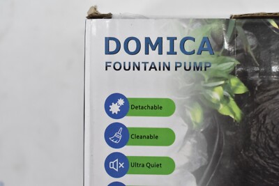 DOMICA 15W 220 GPH Submersible Fountain Pump With 4-Color LED Light – Adjustable Flow, Ultra Quiet, 8.2ft Cord, For Pond, Aquarium, Hydroponics, Water Feature, Indoor/Outdoor