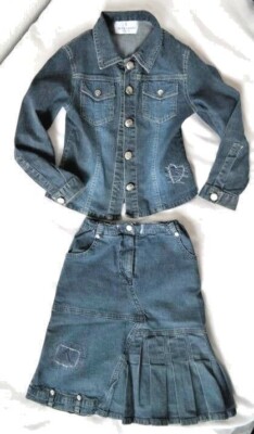  Girls costume size 104-110, skirt & jacket from 3 years jeans combination girls = 3Y