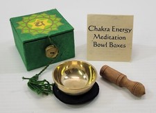 *C3) dZi Mini 2" Heart Chakra Energy Meditation Singing Chime Bowl Baton Nepal