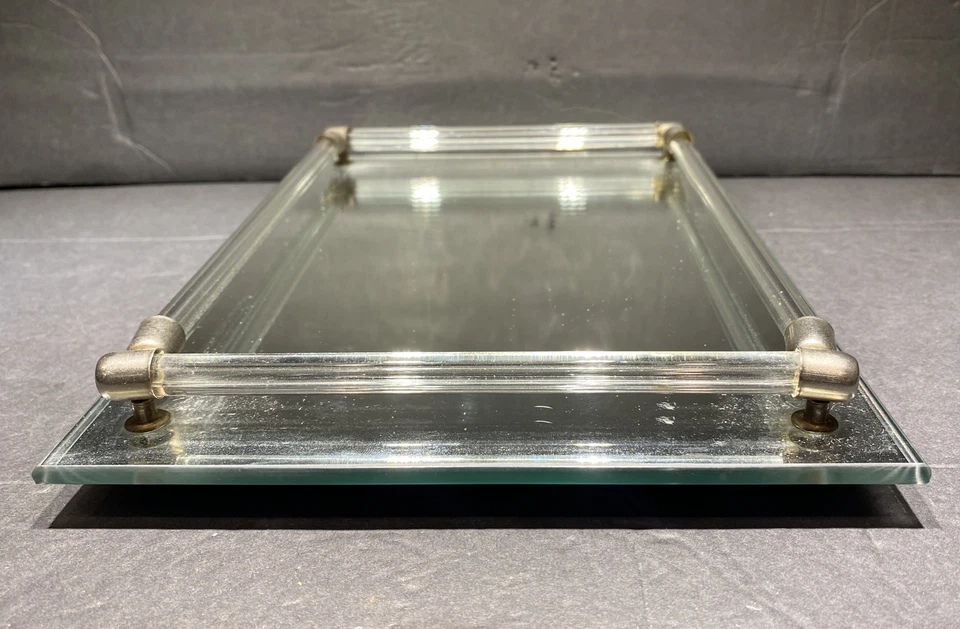 Jewelry Display Serving Tray Rectangle 11” x 8” Rare Vintage Glass - Image 3 of 4