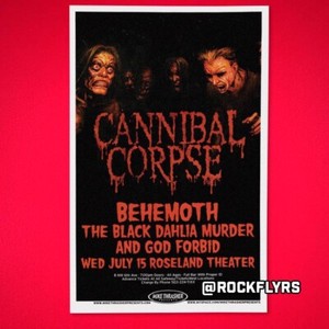 CANNIBAL CORPSE 2009 Concert Promo 11x17 Street Poster. Portland OR.