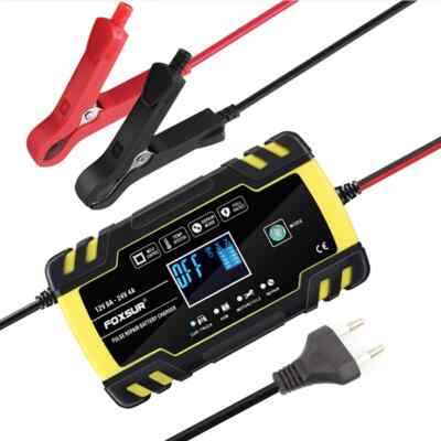12V/24V 8A Smart Battery Charger Automatic Start Fast Charger Use For Car