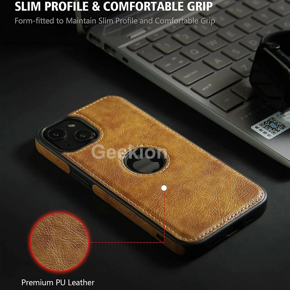 For Apple iPhone 17 16e 15 14 Plus 13 12 11 Pro X Max Case Leather Shockproof - Image 2 of 4