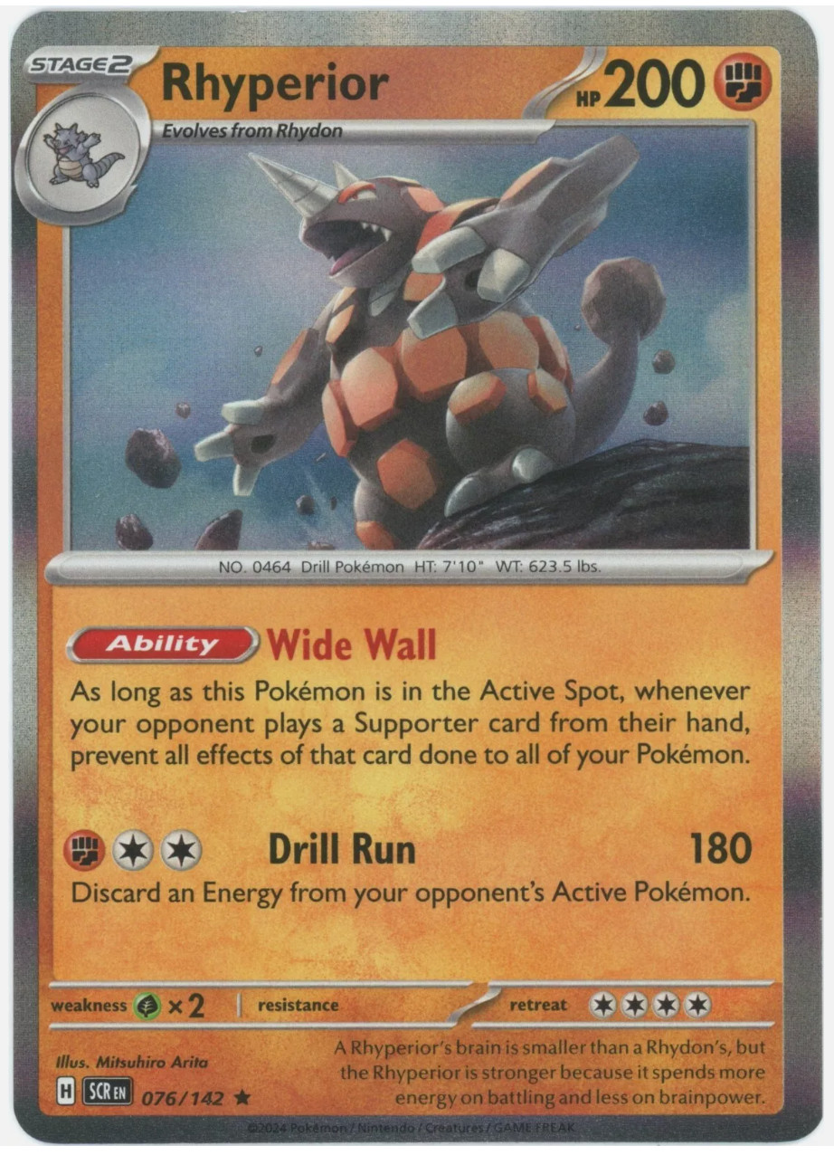 Pokemon - Rhyperior - 076/142 - Holo Rare - Stellar Crown - NM/M - NEW