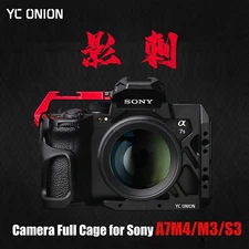 YC Onion Camera Full Cage with Cold Shoe for Sony A7S3 A7M3 A7M4 Aluminum Alloy