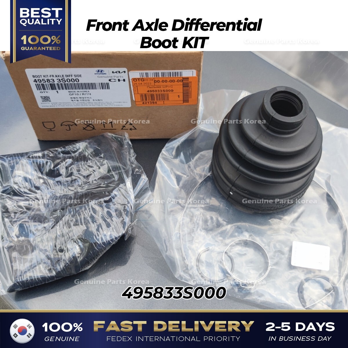 【Ky③】トヨタ 純正 21in ⭐Genuine⭐ Front Axle Differential Boot KIT 495833S000 for