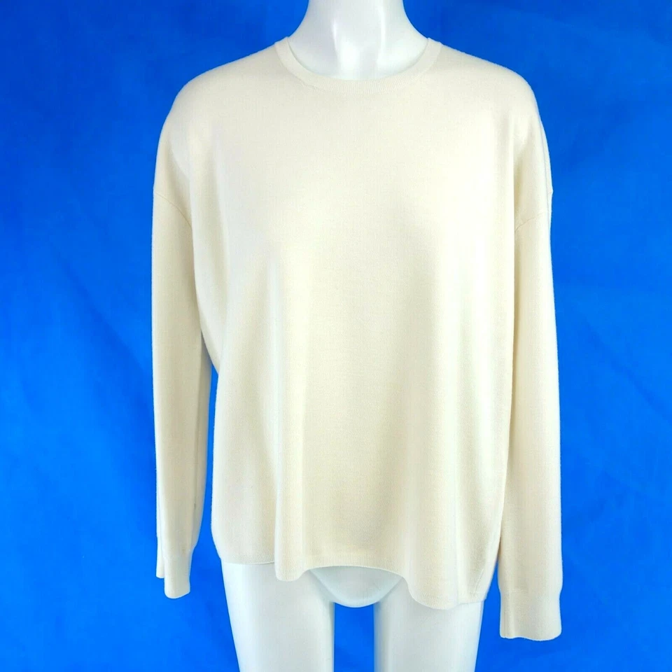 Pullover Theory 34 XS Weiß Damen Oberteil Strick Wolle Merino Lang Gürtel Neu - Bild 1 von 4