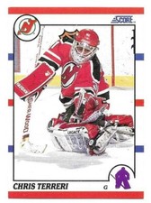 CHRIS TERRERI 1990-91 SCORE ROOKIE CARD NEAR MINT+ CONDITION