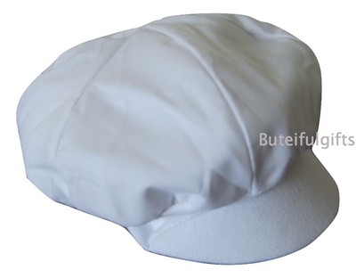 Baby Boys White Soft Lined Sun Cap Boys Sun Hat NB-0-3-6M UK