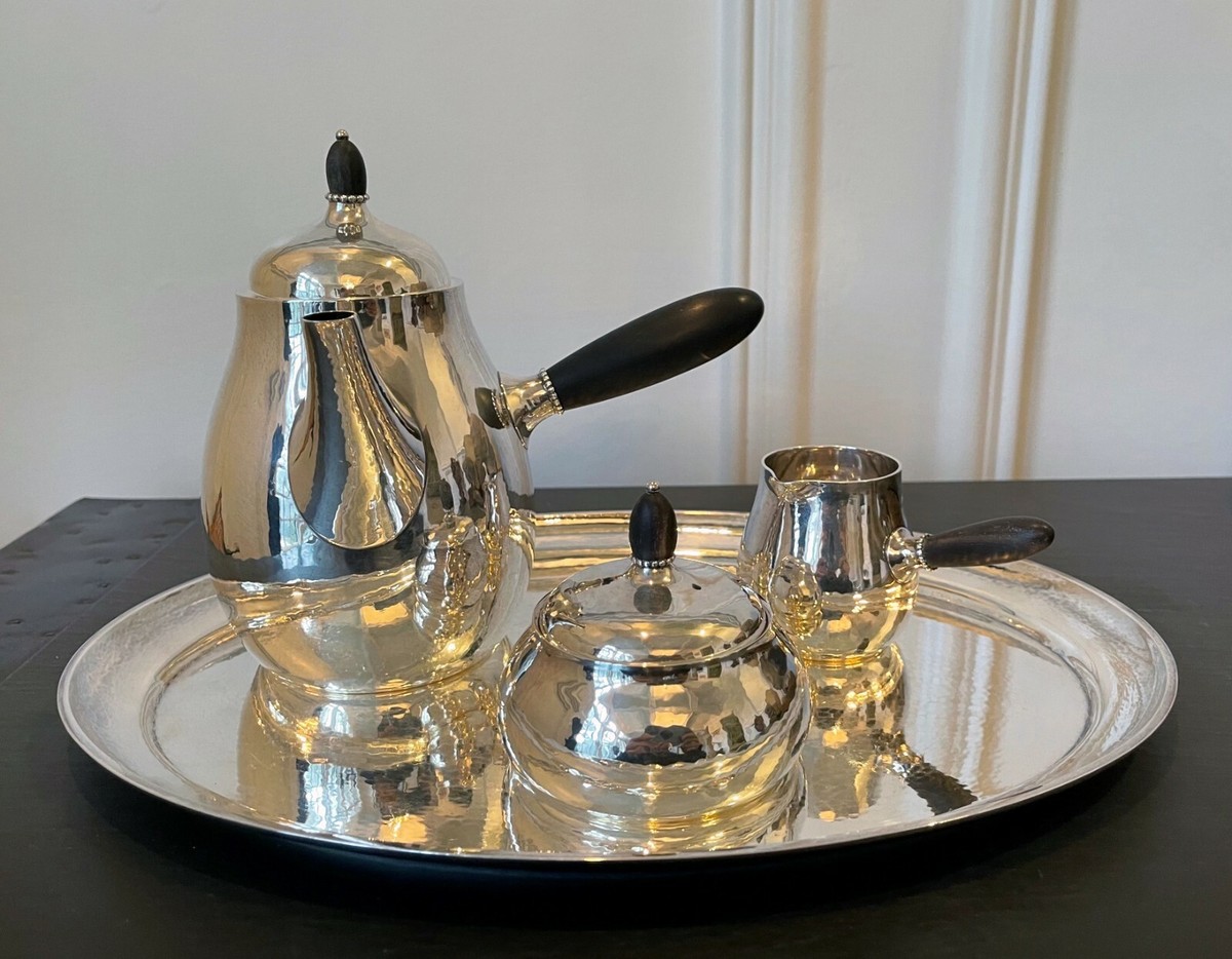 Danish Sterling Silver Coffee or Tea Set Georg Jensen | eBay