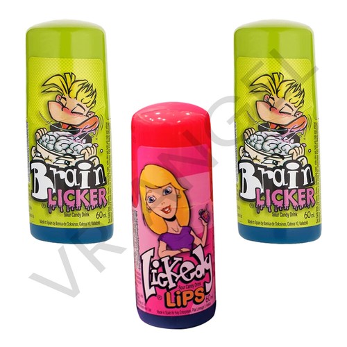 BRAIN LICKER Blue Raspberry Flavour & Lickedy Lips Sour Candy 60ml FREE