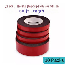 10 Pcs Double Sided 1/4 inch 60 ft Adhesive Tape Home Automotive Acrylic Foam
