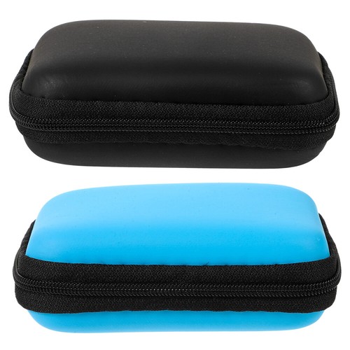 2 Pcs Carrying Bag Protection Case Hard Miss Travel Disk Drive Storage
