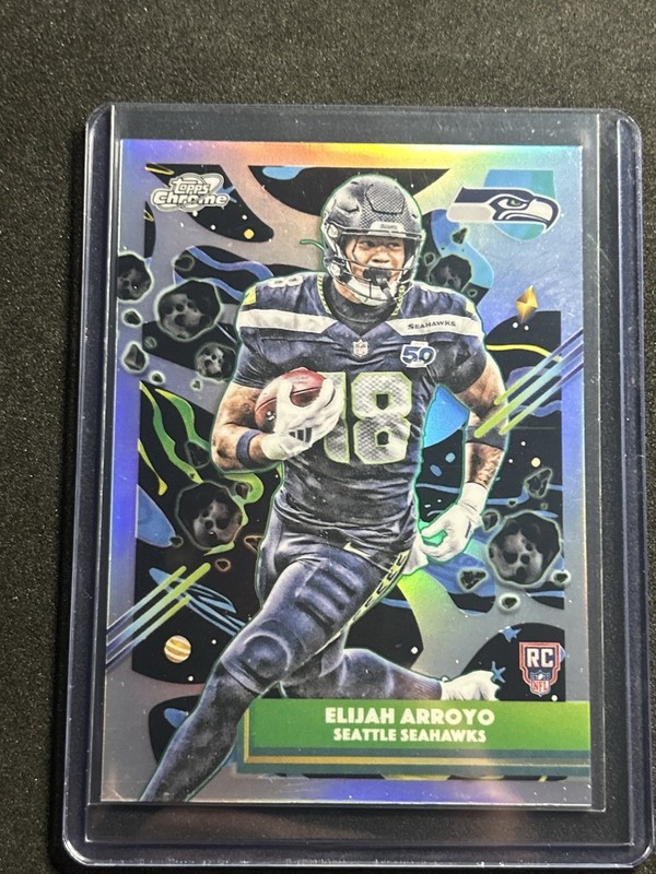 2025 Topps Chrome Cosmic REFRACTOR Elijah Arroyo Seahawks #190 RC