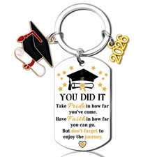 Class of 2026 Graduation Keychain Gift for Her Him High School College Grad