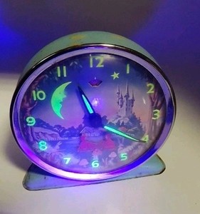 VTG Westclox 1950s 'Pixie' Alarm Clock Very Unique Working Glows Poss. Vaseline