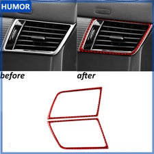 Red Carbon Fiber Dashboard Side Air Vent Outlet For Benz GLE GLS W166 X166 X164