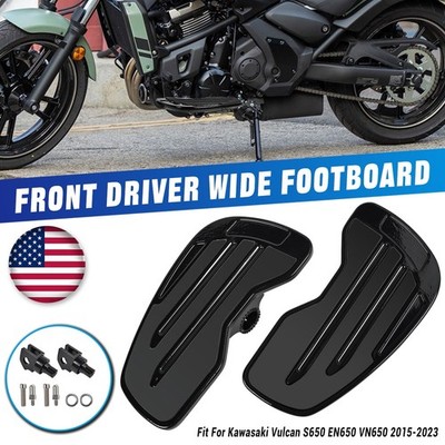 2X Front Driver Floorboards Wide Footrest For Kawasaki Vulcan S EN650 2015-2025
