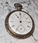 Waltham Ornate Gold Filled Case Antique Pocket Watch 2" Diameter.