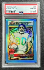 CRIS CARTER PSA 8 1994 TOPPS FINEST #66 REFRACTOR VIKINGS 4096