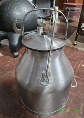 Vintage DeLAVAL Stainless Steel Dairy Farm Milk Can Dairy With Lid - Picture 3 of 6