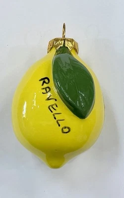 VIETRI Ravello Lemon 3’’ Lemon ornament Made/Painted by hand in Italy