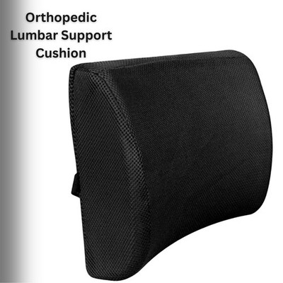 Orthopädisches Lendenwirbelstützkissen, Memory Foam Rückenstütze, verstellbarer Gurt