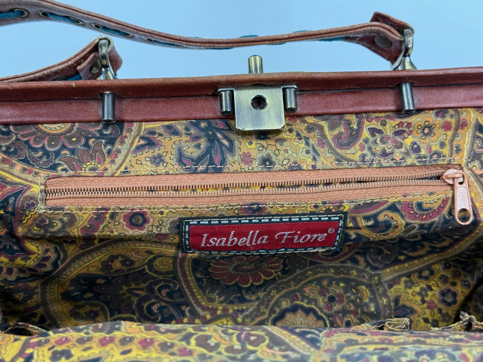 Isabella Fiore Patchwork Suede Leather Floral Sma… - image 19