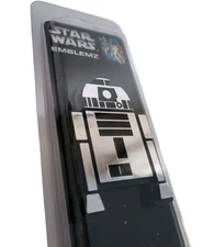 New Star Wars R2D2 Injection Molded Chrome Color Licensed 3-D Emblem Decal