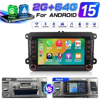 Für VW T5 Transporter 2010-2015 Autoradio Android 15 Apple Carplay GPS WIFI NAVI