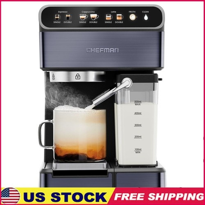 #ad 6 in 1 Espresso Machine 20 Bar Pressure Automatic Milk Frother Home Barista New $294.05